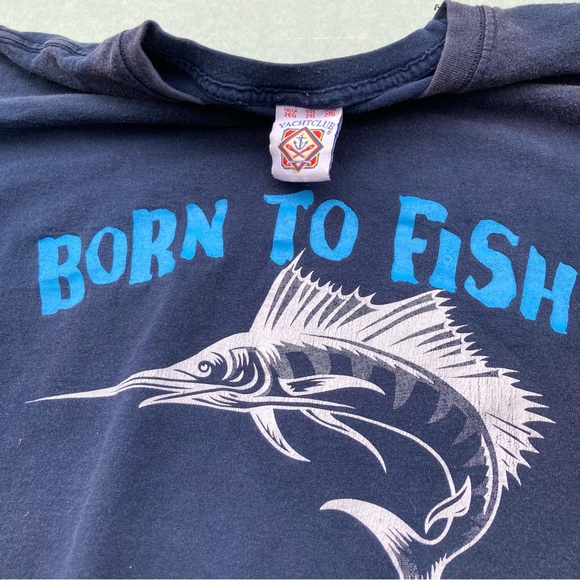Vintage Y2K born to fish Pacifica ixtapa marlin graphic tee size 2XL - Picture 3 of 4